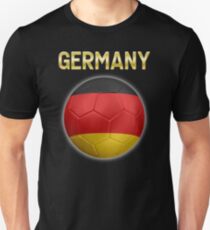 Germany - German Flag - Football or Soccer Ball & Text 2 Unisex T-Shirt