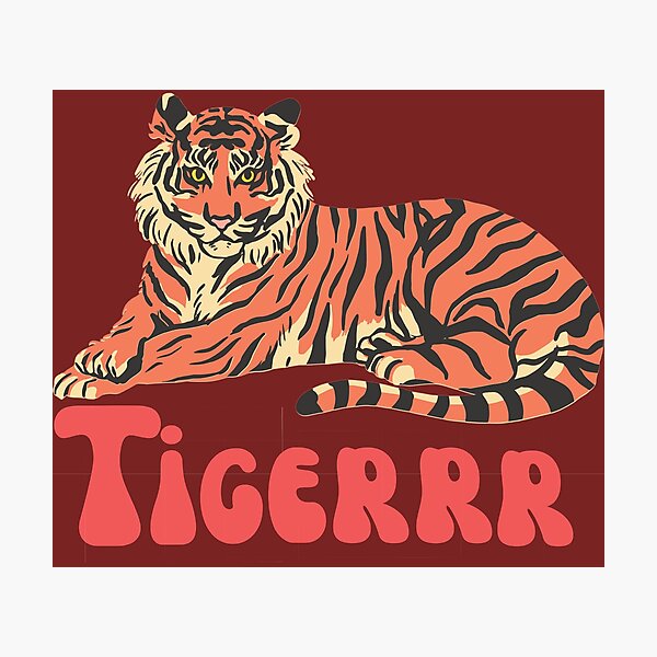 Camisetas en torno al cuello divertidas con estampado de tigre 3D