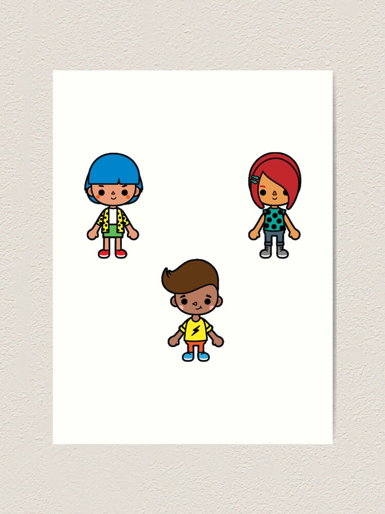 toca boca character pack Art Board Print for Sale by Pocapoㅤ