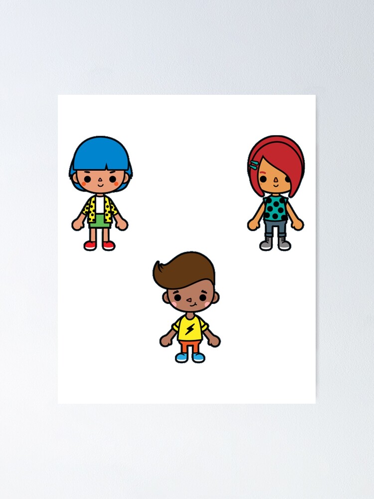 funny toca boca characters pack | Poster