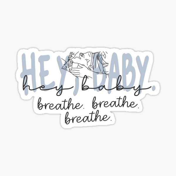 hello baby quote lettering typography' Sticker