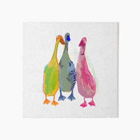 Item preview, Colourful Indian Runner Ducks  designed and sold by MDBespokeArt.