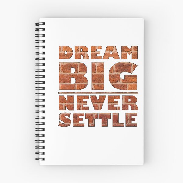 Artikelvorschau, Dream Big Never Settle - Backstein entworfen und verkauft von BKNation.