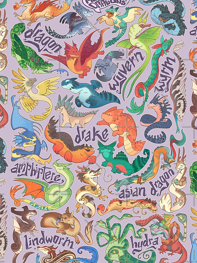 Mini dragon compendium in lavender by Colordrilos