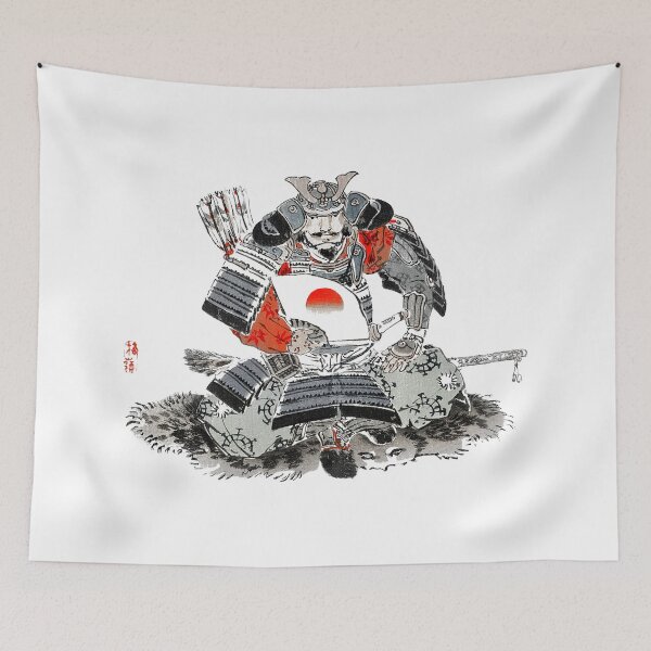 Item preview, Samurai by Kōno Bairei (1844-1895) designed and sold by RyanCaudell.