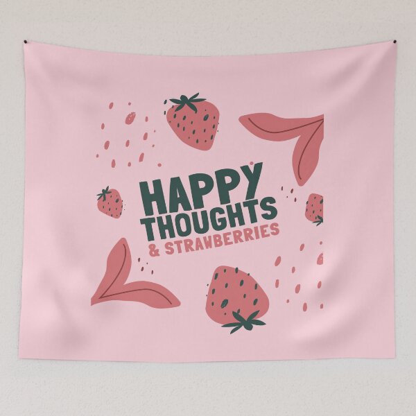 Item preview, happy thoughts & strawberries designed and sold by goblinbabe.