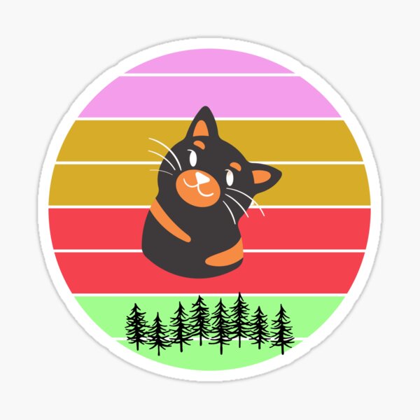 smiling-cat-smiling-cat-face-sticker-for-sale-by-gallery85-redbubble