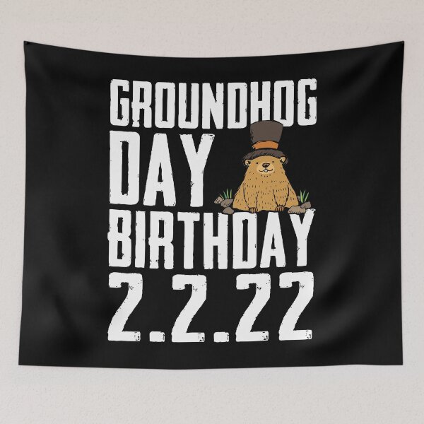 Item preview, Fun Groundhog Day Birthday 2.2.22 Party February 2nd 2022 designed and sold by ecomdesign.