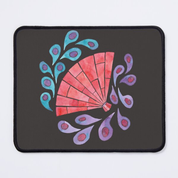 Item preview, Watercolor Spanish Fan | Feria de Sevilla | Seville April Fair | Red Periwinkle and Blue designed and sold by CarolFreire.