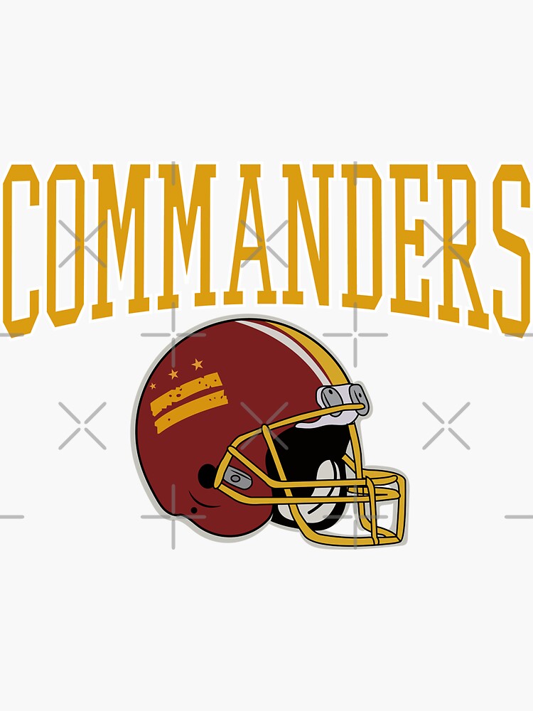 Washington Commanders NFL Name Logo Type Die-Cut MAGNET