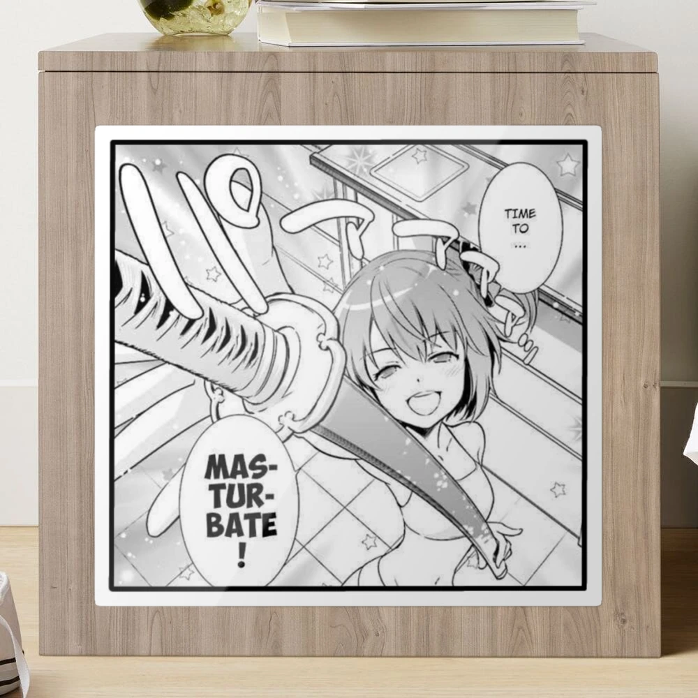 funny print  time to masturbate!  Sticker for Sale by Ani-Emi | Redbubble