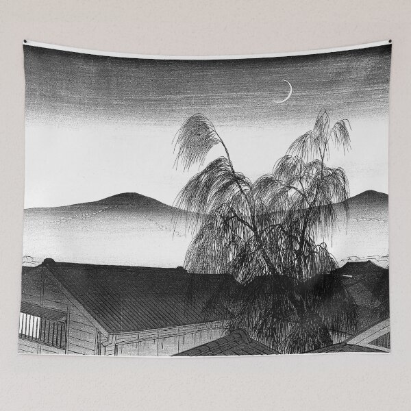 Item preview, Evening Moon over Kōbe (1920) print by Goyō Hashiguchi designed and sold by RyanCaudell.