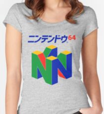 Japanese Nintendo 64 Women's Fitted Scoop T-Shirt