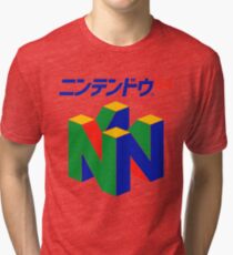 Japanese Nintendo 64 Tri-blend T-Shirt