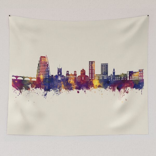 Item preview, Kingston upon Thames England Skyline designed and sold by ArtPrints.