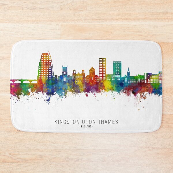Item preview, Kingston upon Thames England Skyline designed and sold by ArtPrints.
