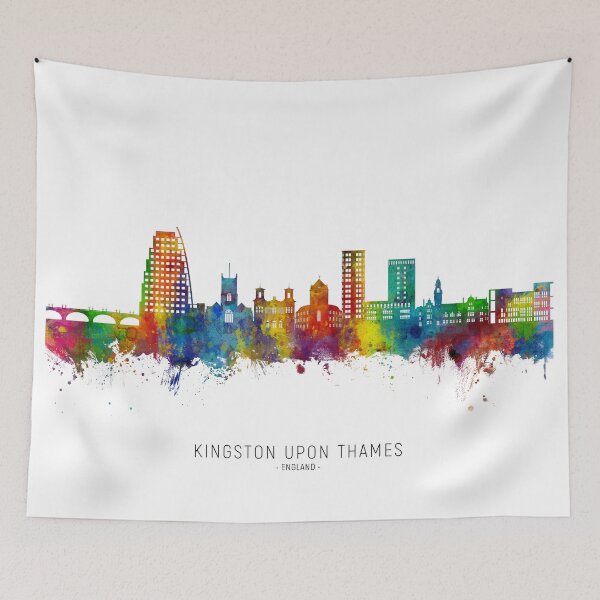 Item preview, Kingston upon Thames England Skyline designed and sold by ArtPrints.