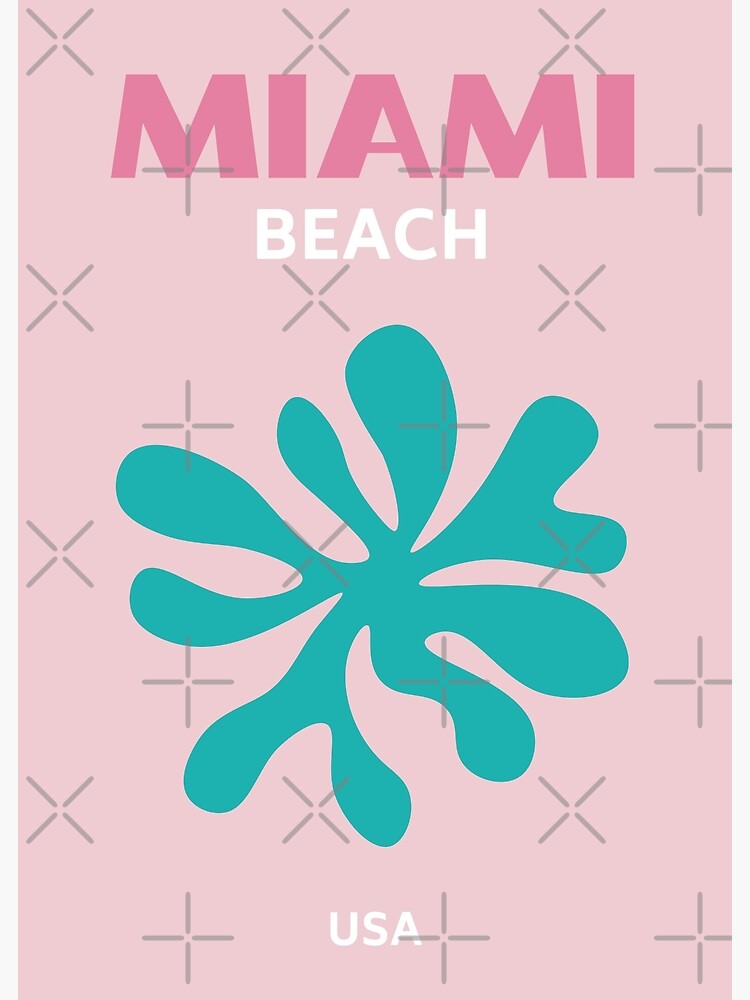 "Miami Beach Poster" Poster by Artone369 Redbubble