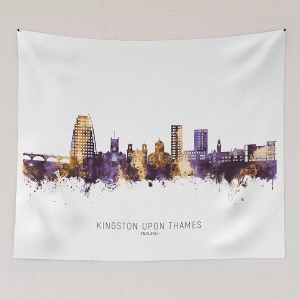 Item preview, Kingston upon Thames England Skyline designed and sold by ArtPrints.