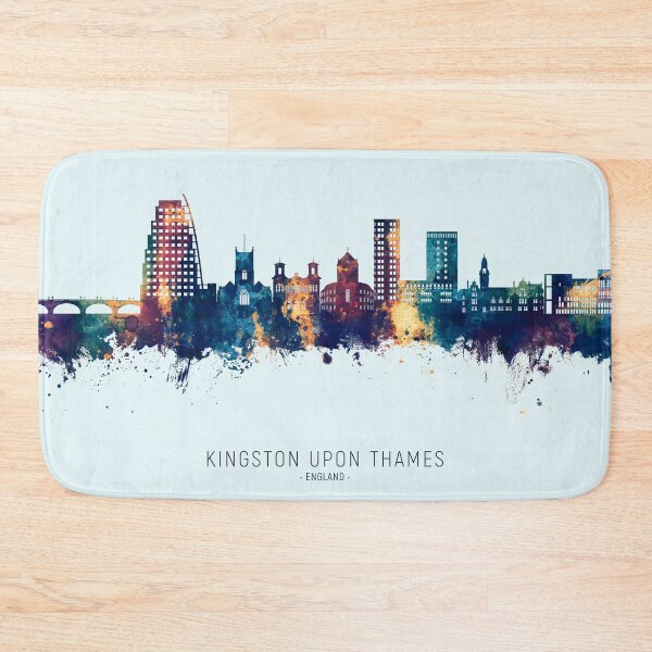 Item preview, Kingston upon Thames England Skyline designed and sold by ArtPrints.