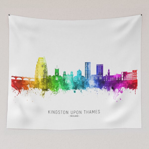 Item preview, Kingston upon Thames England Skyline designed and sold by ArtPrints.