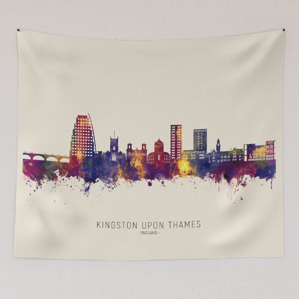 Item preview, Kingston upon Thames England Skyline designed and sold by ArtPrints.