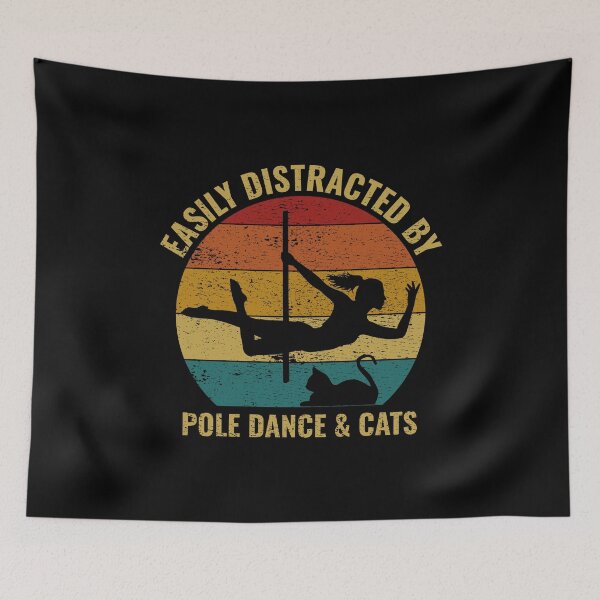Item preview, Pole Sport Dance Dancer Cats Vintage Retro designed and sold by CuteDesigns1.