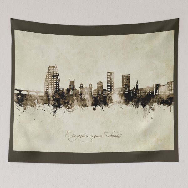 Item preview, Kingston upon Thames England Skyline designed and sold by ArtPrints.