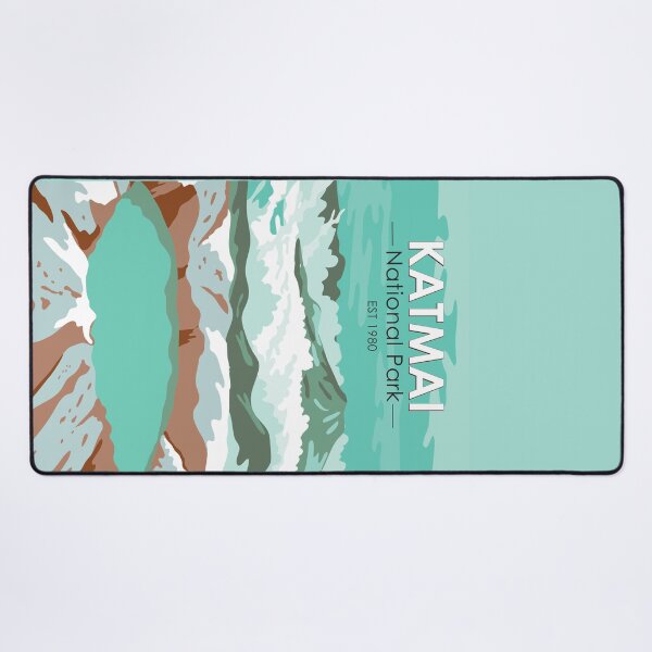Item preview, Katmai National Park Summit Crater Lake Alaska Vintage designed and sold by KrisSidDesigns.