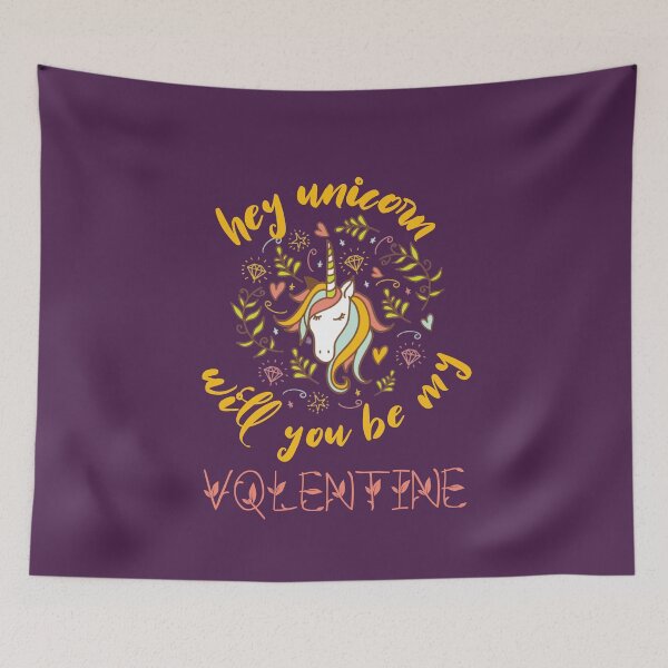 Item preview, ⭐⭐⭐⭐⭐4.9 - Hey UNICORN will you be my VALENTINE, a cute unicorn lovers shirt for celebrating the valentine with colors and flowers designed and sold by kind4you.