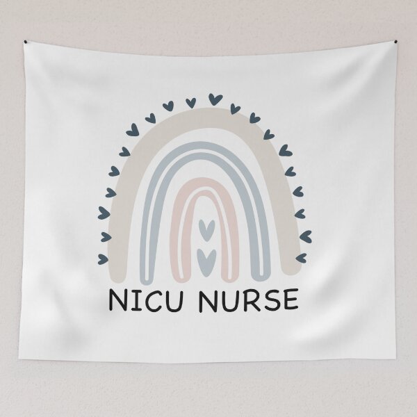 Item preview, NICU Nurse ICU Neonatal Boho Rainbow Team Tiny Humans Retro  designed and sold by Desinger12.