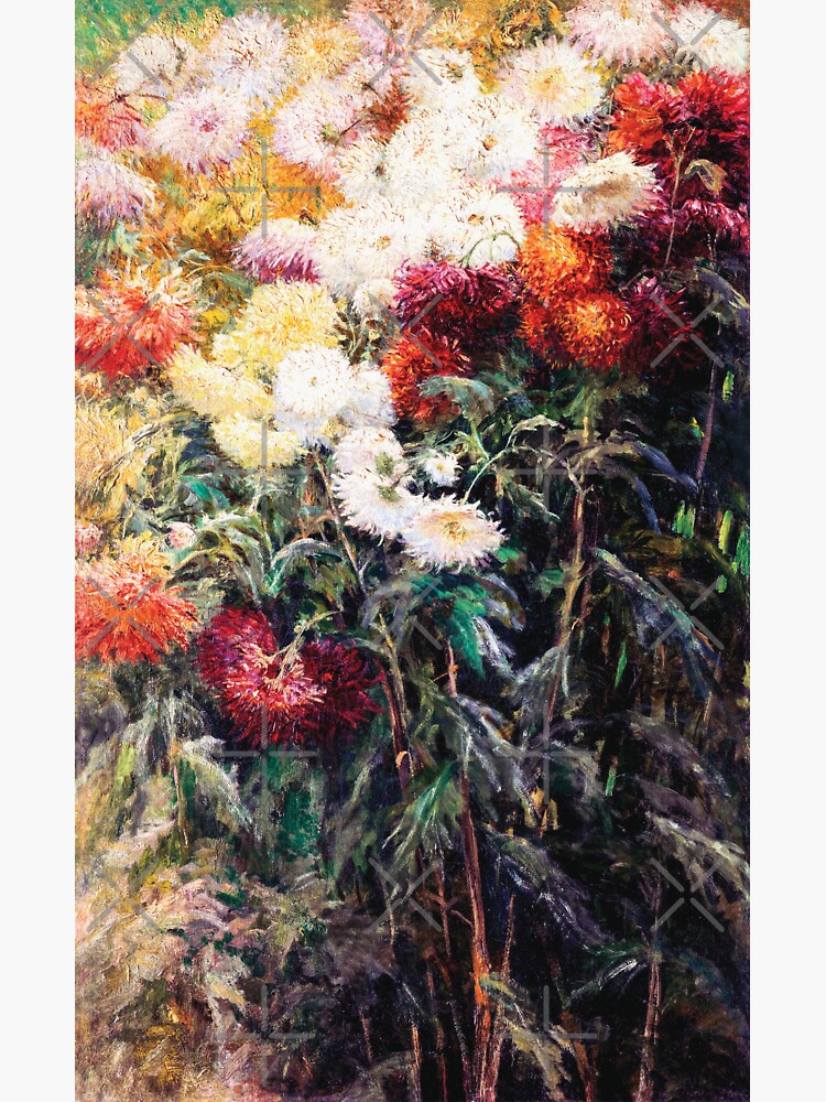 "Chrysanthemums in the Garden at PetitGennevilliers by Gustave