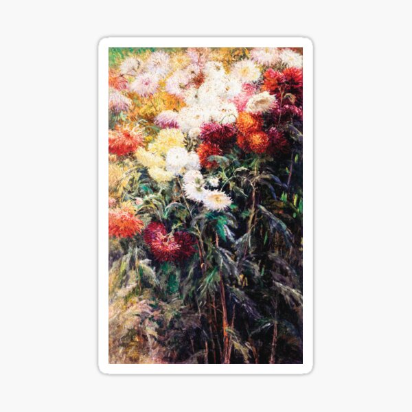 "Chrysanthemums in the Garden at PetitGennevilliers by Gustave
