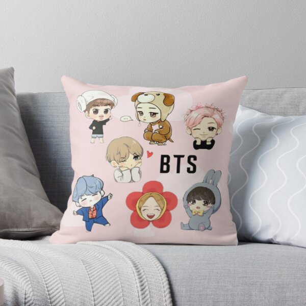 BT21 Little Buddy Pillow Cover Bangtan Boys BTS Cases Cotton Kpop Home