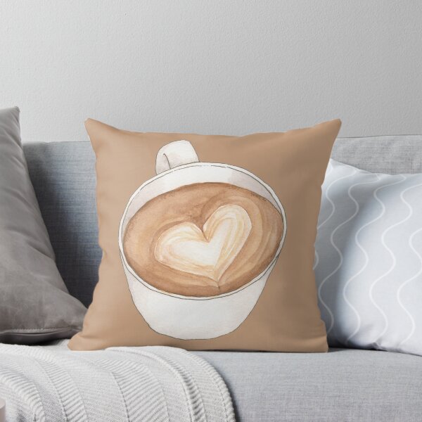 Item preview, Heart Latte -Coffee Art-Ilustración de acuarela designed and sold by kim BLiSS design.