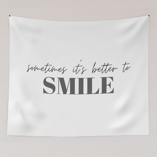 Item preview, Motivational / inspirational quote - Sometimes it is better to smile - saying designed and sold by AlfabetDesign.