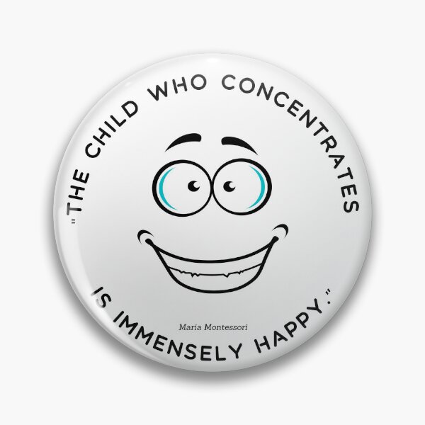 Item preview, Montessori quote The child who concentrates is immensely happy designed and sold by TeyMank.
