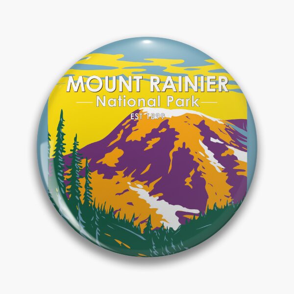 Item preview, Mount Rainier National Park Washington Vintage designed and sold by KrisSidDesigns.