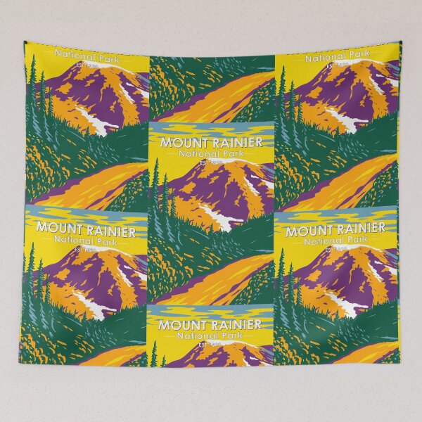 Item preview, Mount Rainier National Park Washington Vintage designed and sold by KrisSidDesigns.