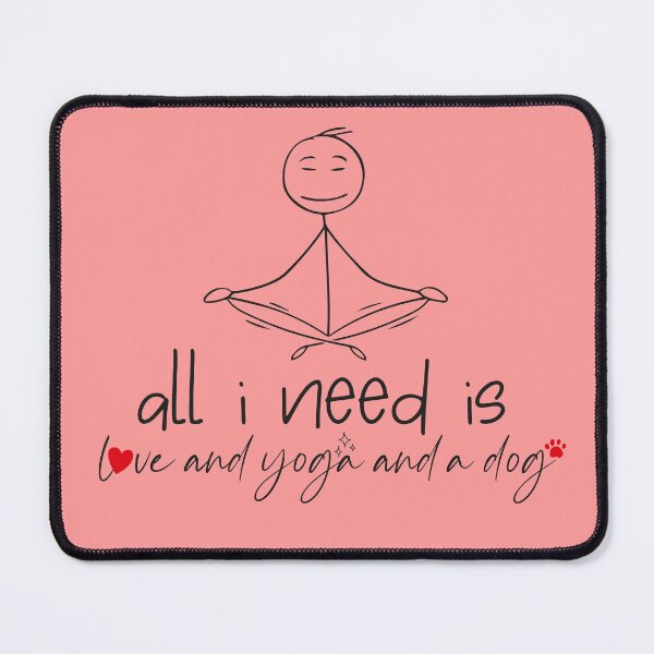 Item preview, All I Need Is Love and Yoga and A Dog Retro Vintage T-Shirt, Dog Mama Shirt, Yoga Mom Shirt, Funny Fur Mom Life Shirt designed and sold by NewAdventure.