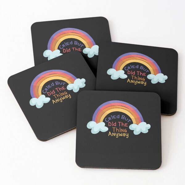 Item preview, Cried But Did The Thing Funny Colorful Cute Gift Rainbow Design Funny Saying For Womam Man designed and sold by pedrored369.