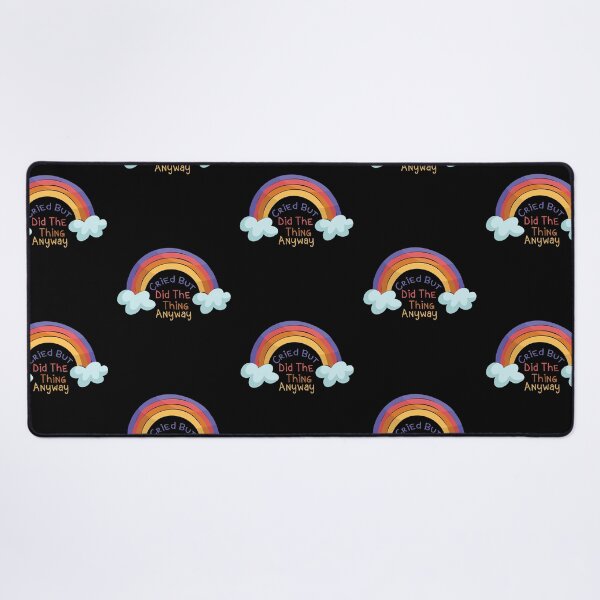 Item preview, Cried But Did The Thing Funny Colorful Cute Gift Rainbow Design Funny Saying For Womam Man designed and sold by pedrored369.