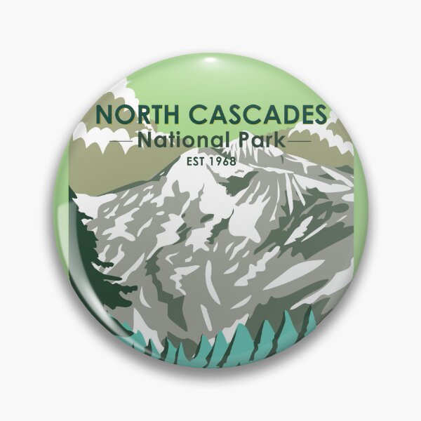 Item preview, North Cascades National Park Washington Goode Mountain Vintage designed and sold by KrisSidDesigns.