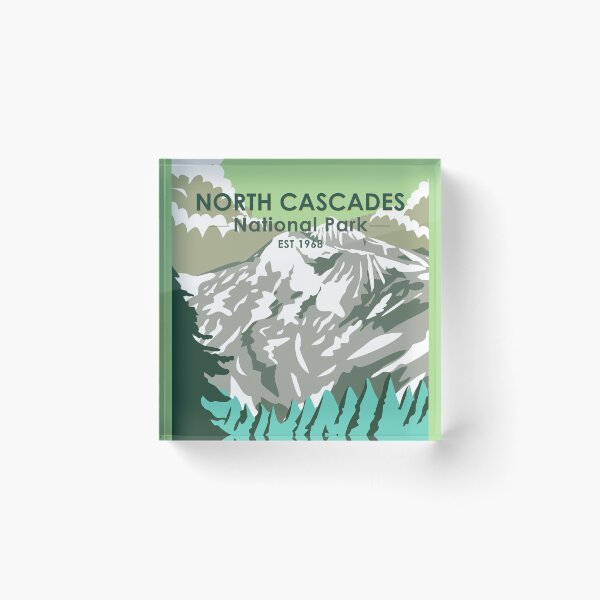 Item preview, North Cascades National Park Washington Goode Mountain Vintage designed and sold by KrisSidDesigns.