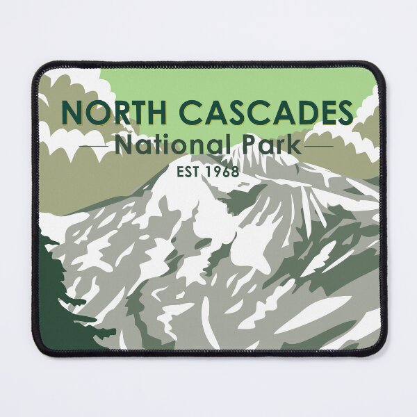 Item preview, North Cascades National Park Washington Goode Mountain Vintage designed and sold by KrisSidDesigns.