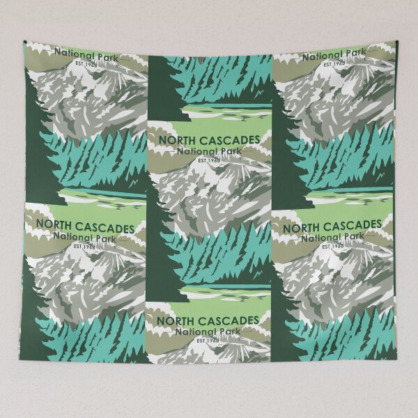 Item preview, North Cascades National Park Washington Goode Mountain Vintage designed and sold by KrisSidDesigns.