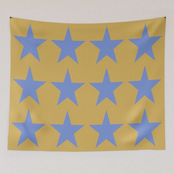Item preview, Large DANUBE BLUE and GOLD STARS designed and sold by RachelMacht.