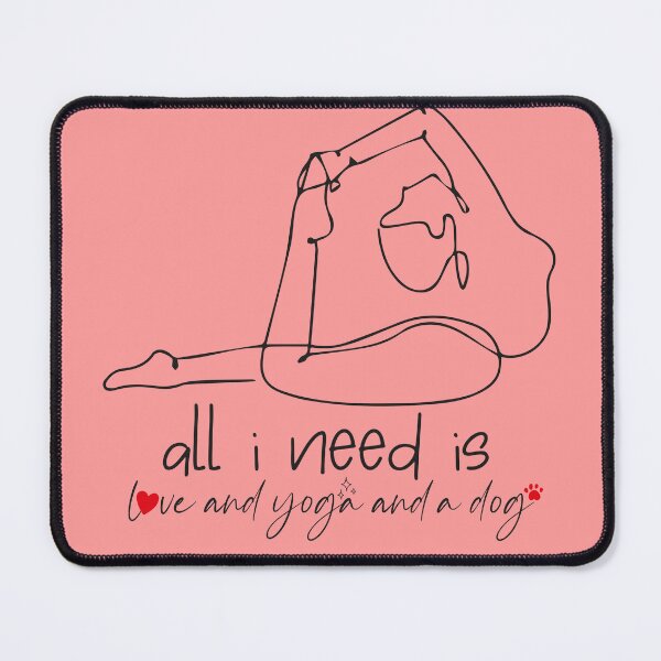 Item preview, All I Need Is Love and Yoga and A Dog Retro Vintage T-Shirt, Dog Mama Shirt, Yoga Mom Shirt, Funny Fur Mom Life Shirt designed and sold by NewAdventure.