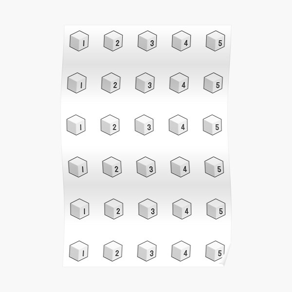 cube-numbers-1-to-5-for-grades-poster-by-printsygal-redbubble