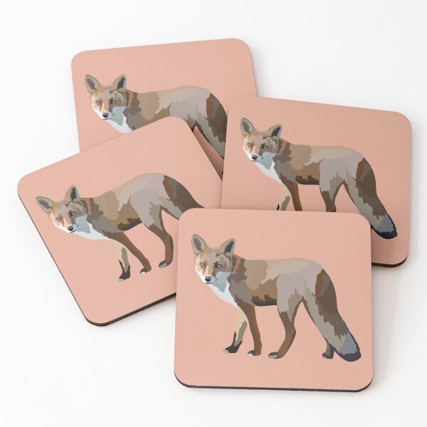 Item preview, F is for Fox,Fox Illustration – Clever and Elegant Woodland Mammal Artwork designed and sold by PrettylittlepastelUk.